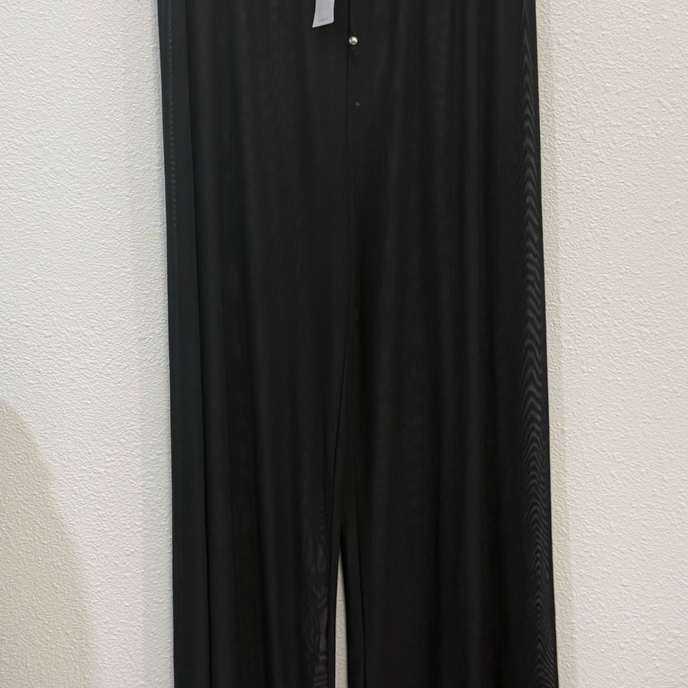 NWT Forever 21 Mesh Black Wide Leg Women's Pants